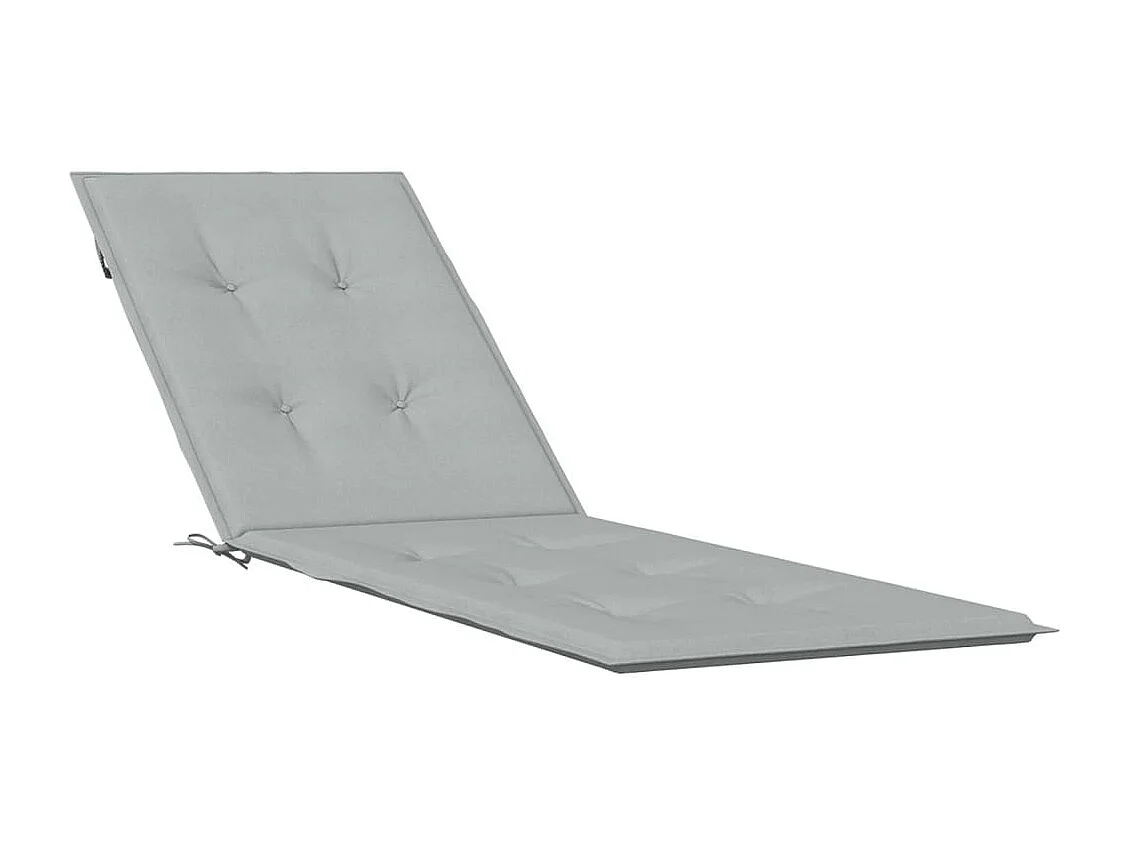 Liegestuhl-Auflage Melange Hellgrau (75+105)x50x3 cm Stoff