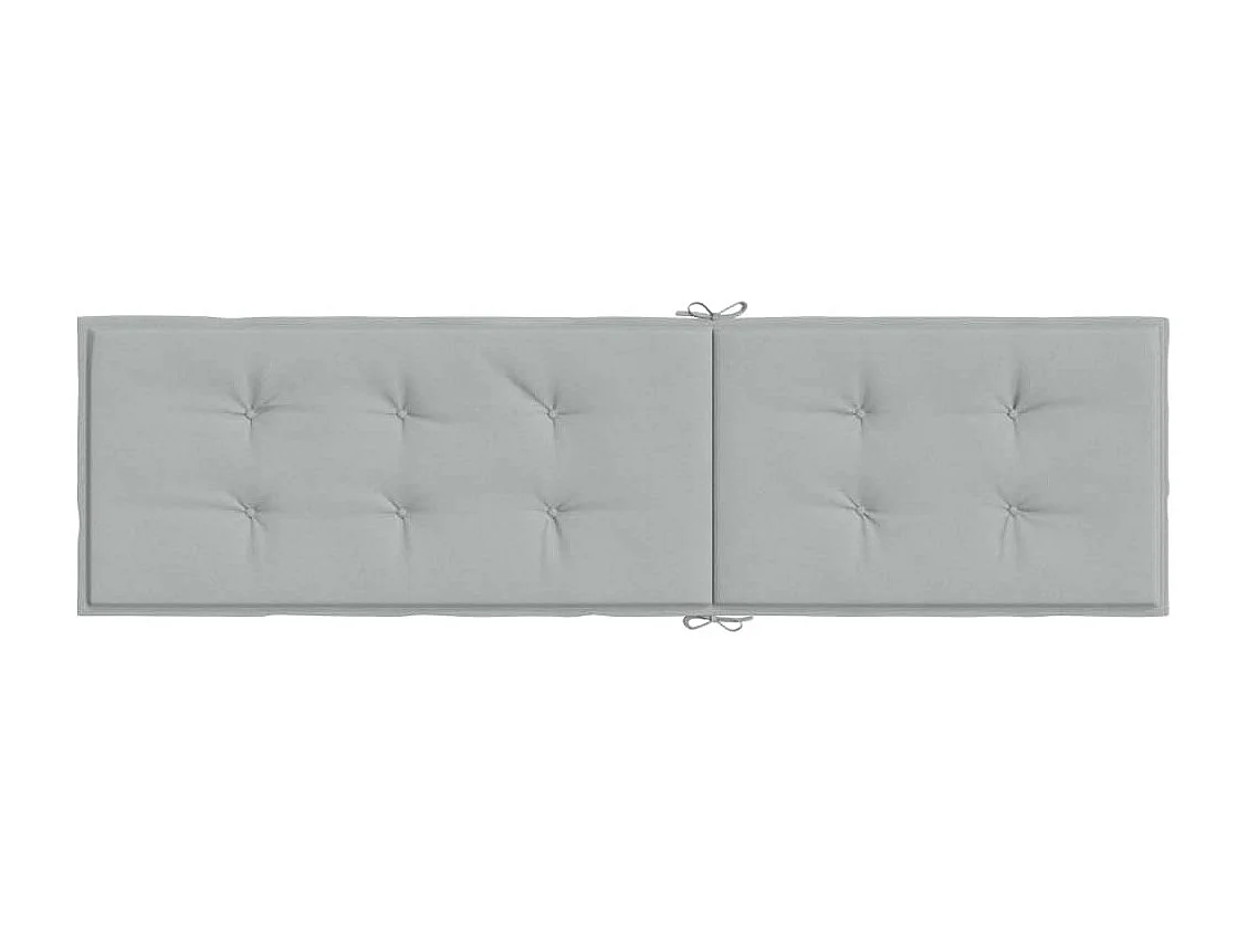 Liegestuhl-Auflage Melange Hellgrau (75+105)x50x3 cm Stoff