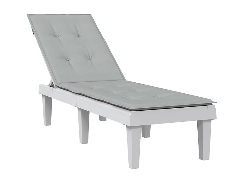 Coussin de chaise longue gris clair mélangé (75+105)x50x3 cm