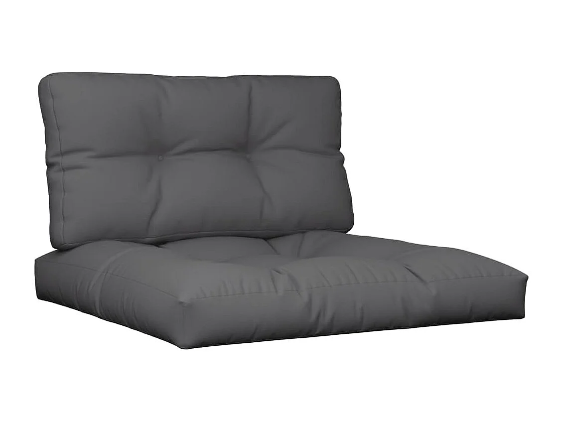 Coussins de palette lot de 2 anthracite tissu