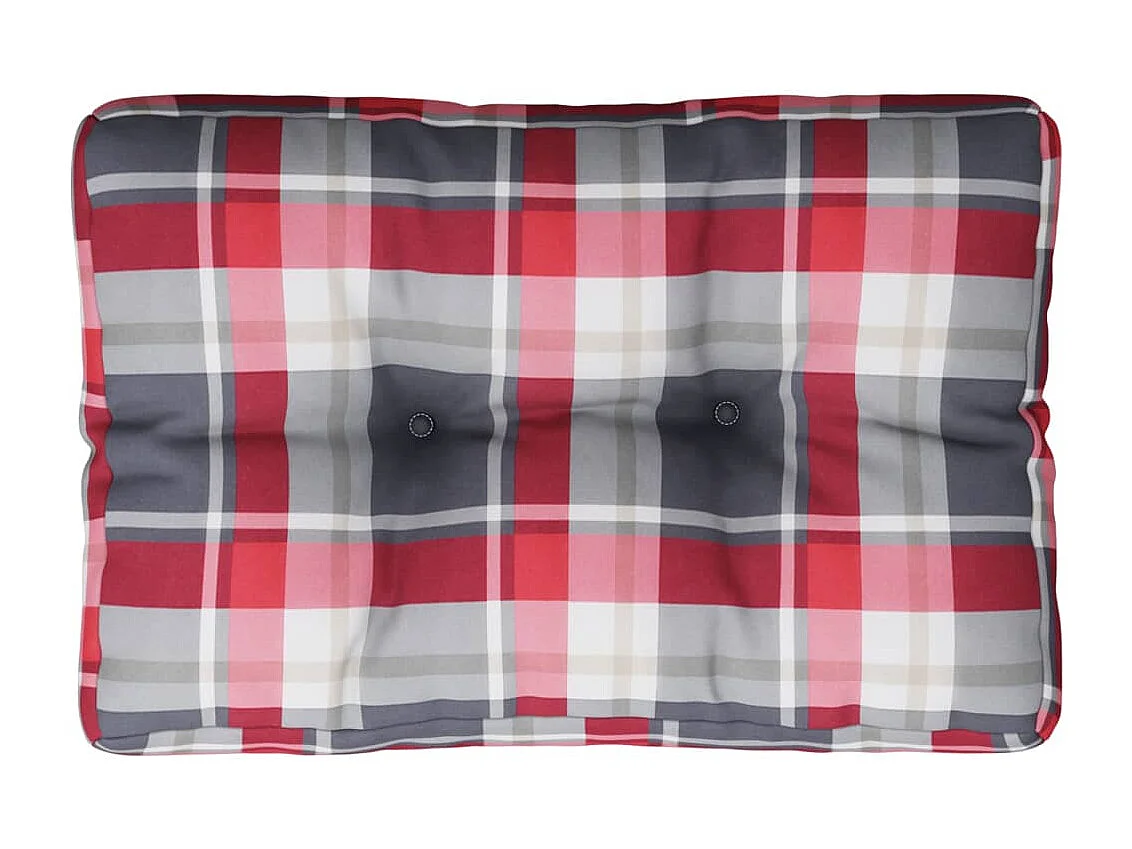 Palettenkissen Rot Karomuster 50x40x12 cm Stoff