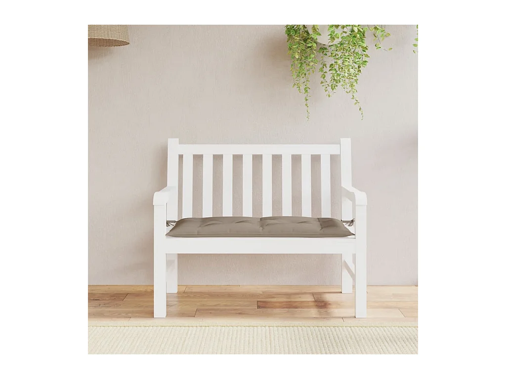 Tuinbankkussen 110x50x7 cm oxford stof taupe
