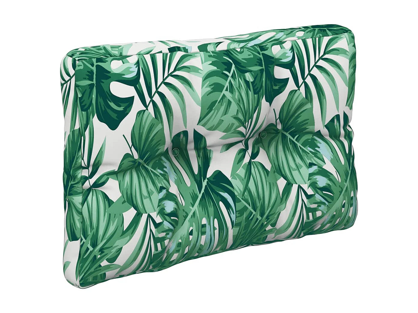 Cuscino per Pallet con Motivo a Foglie 60x40x12 cm in Tessuto