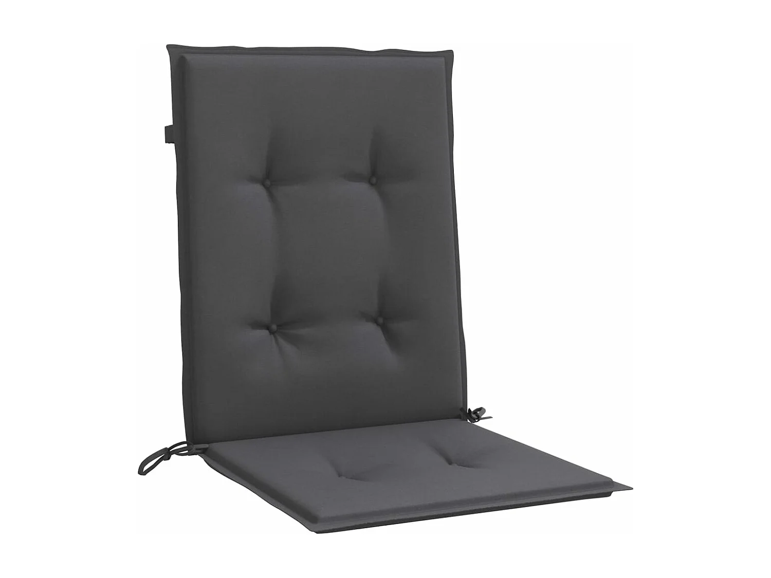 Coussins de chaise à dossier bas lot de 4 anthracite mélangé