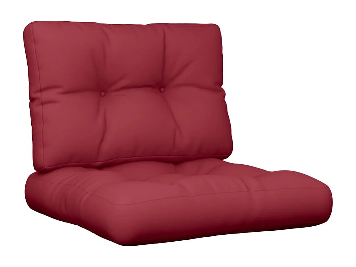 Palettenkissen 2-tlg. Weinrot Stoff