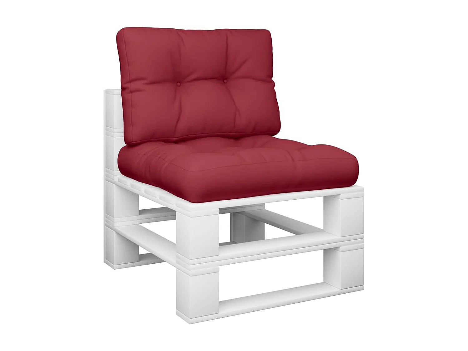 Palettenkissen 2-tlg. Weinrot Stoff