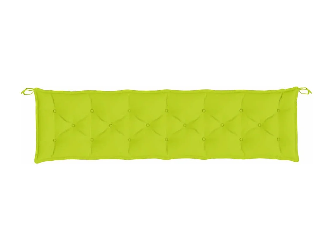Coussin de banc de jardin vert brillant 200x50x7cm tissu oxford