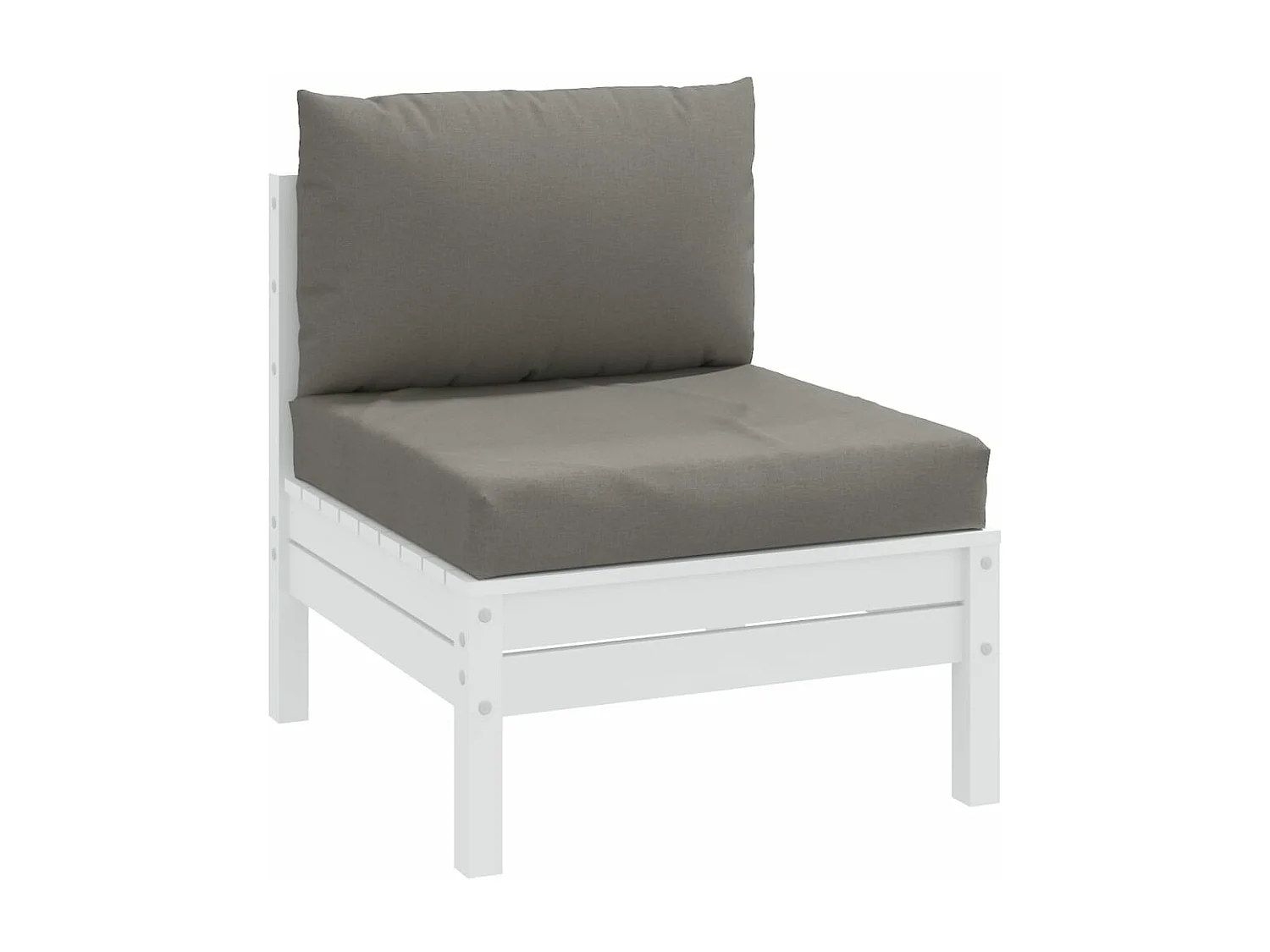 Coussins de palette lot de 2 gris foncé mélangé tissu