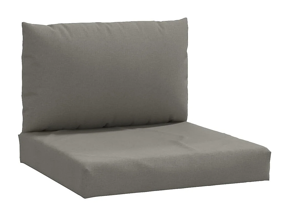 Coussins de palette lot de 2 gris foncé mélangé tissu