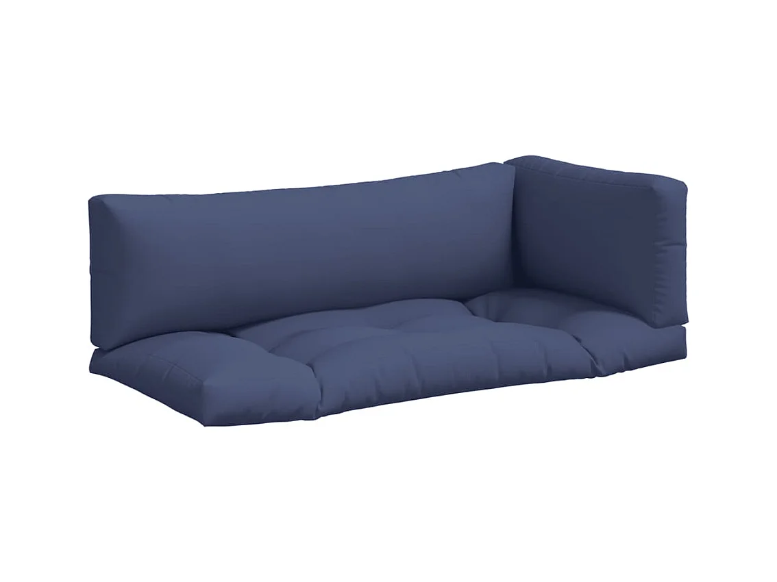 Coussins de palette lot de 3 bleu marine tissu oxford