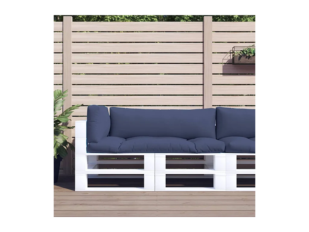 Coussins de palette lot de 3 bleu marine tissu oxford