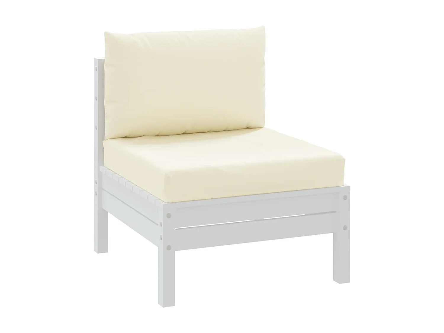 Cuscini per Pallet 2 pz Bianco Crema in Tessuto Oxford