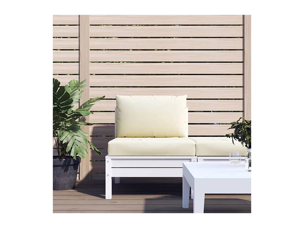 Coussins de palette lot de 2 blanc crème tissu oxford