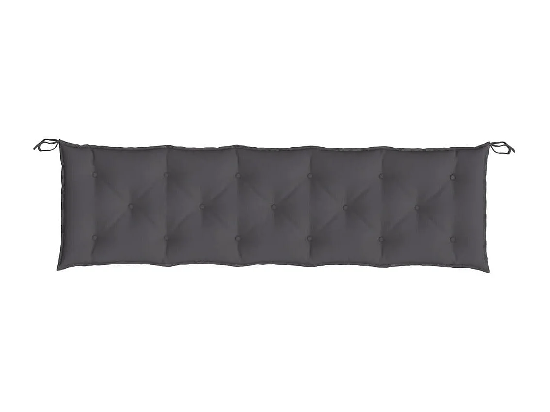 Cuscino per Panca Antracite 180x50x7 cm in Tessuto Oxford