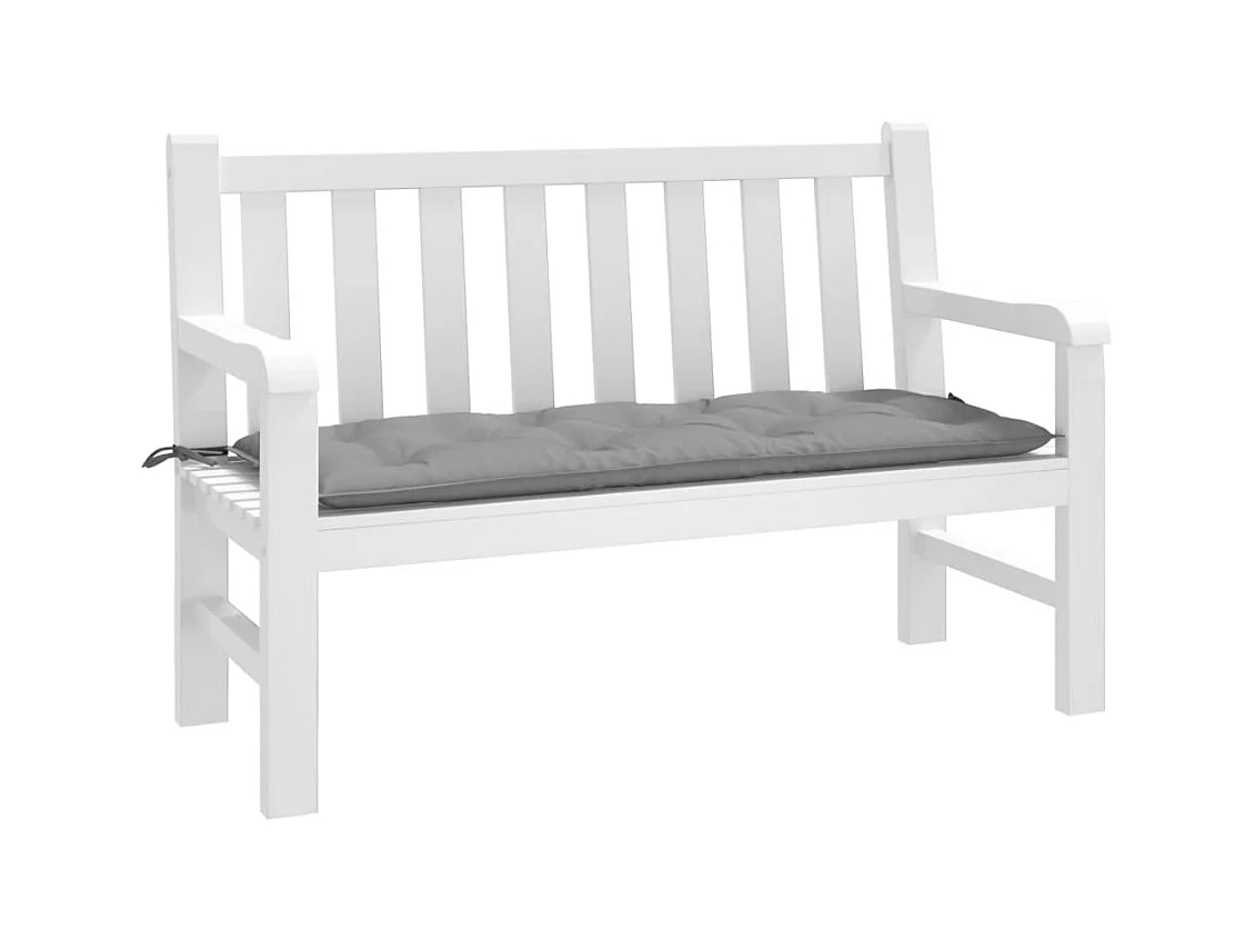 Cuscino per Panca Grigio 120x50x7 cm in Tessuto Oxford