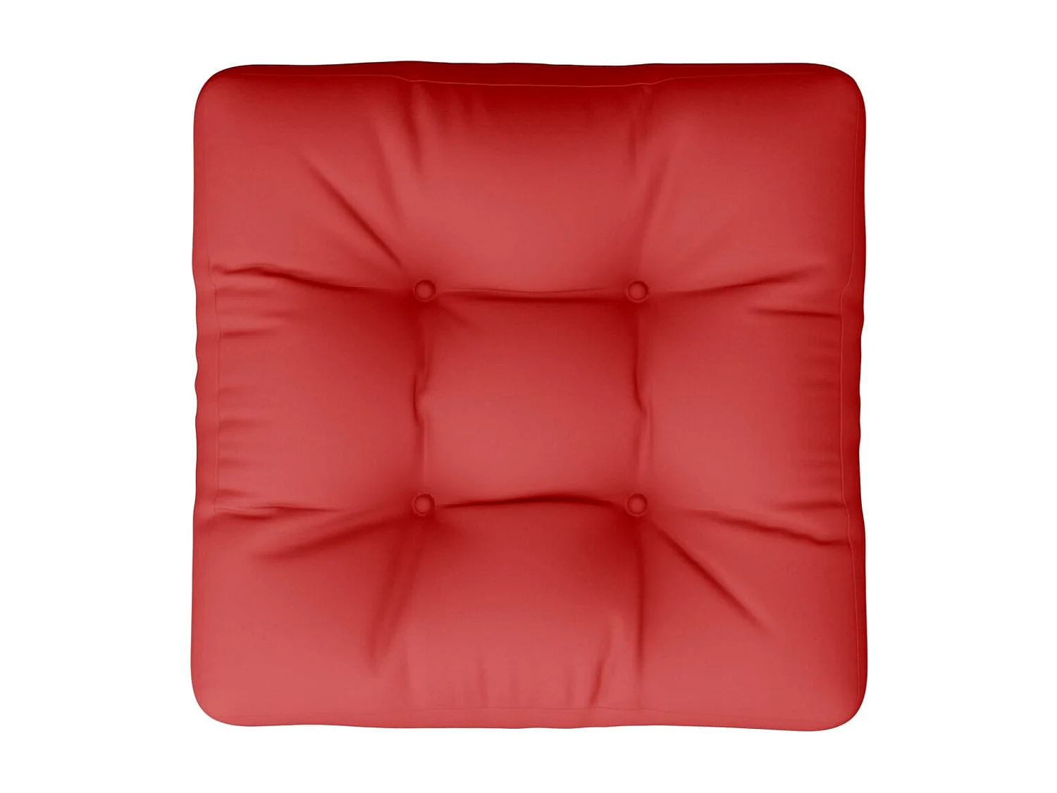 Cojín para palets de tela rojo 58x58x10 cm