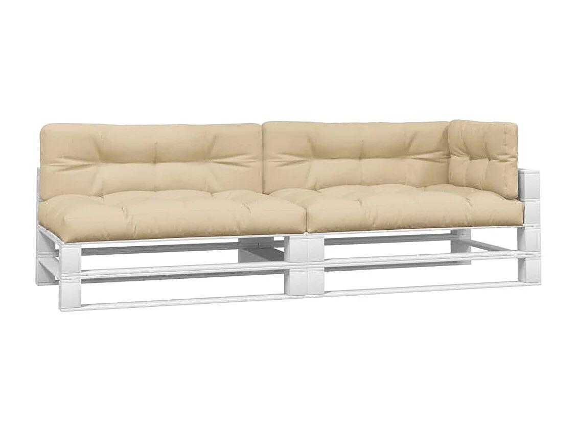 Palettenkissen 5-tlg. Beige Stoff