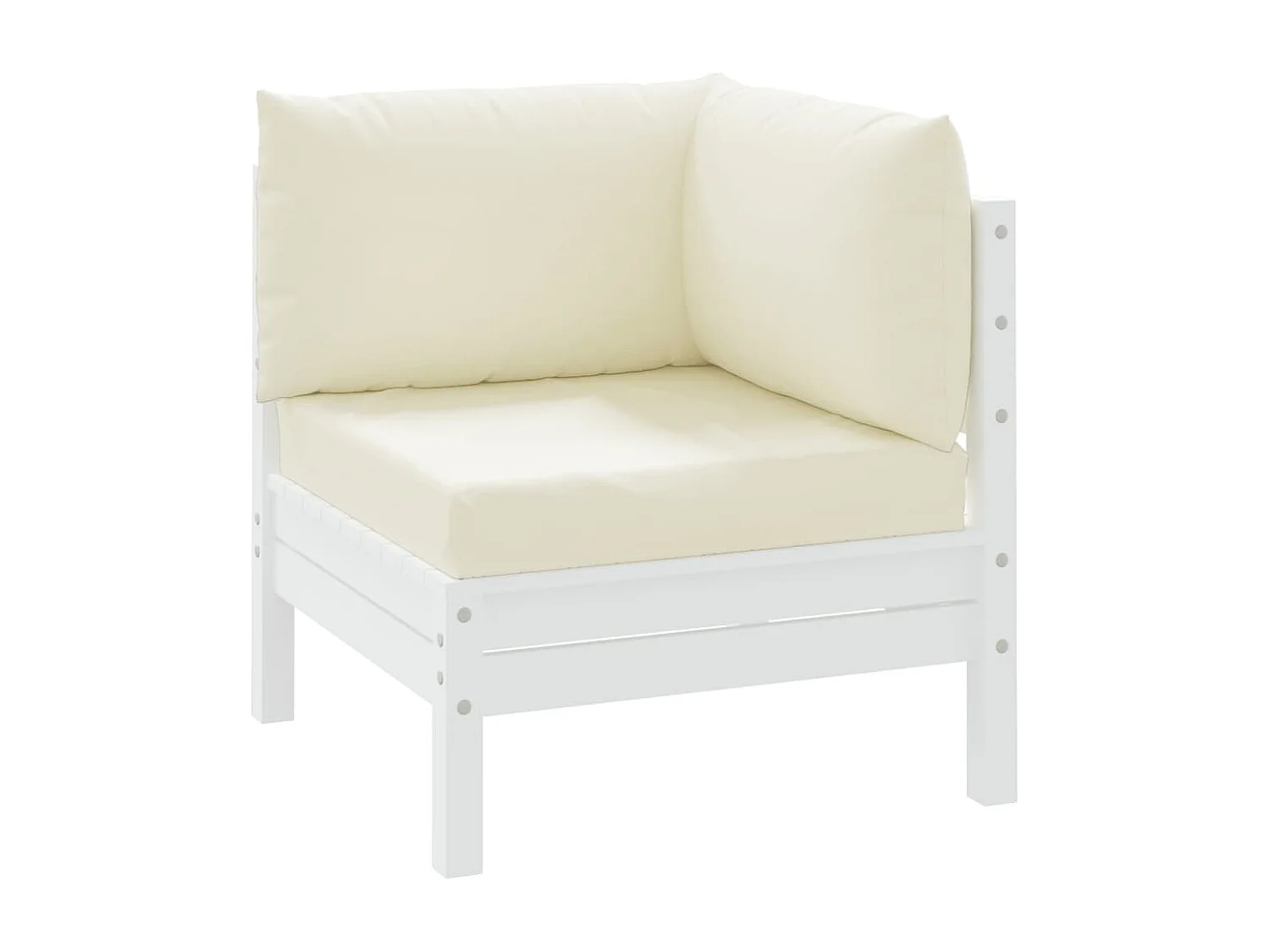 Almofadões p/ paletes 3 pcs tecido oxford branco nata