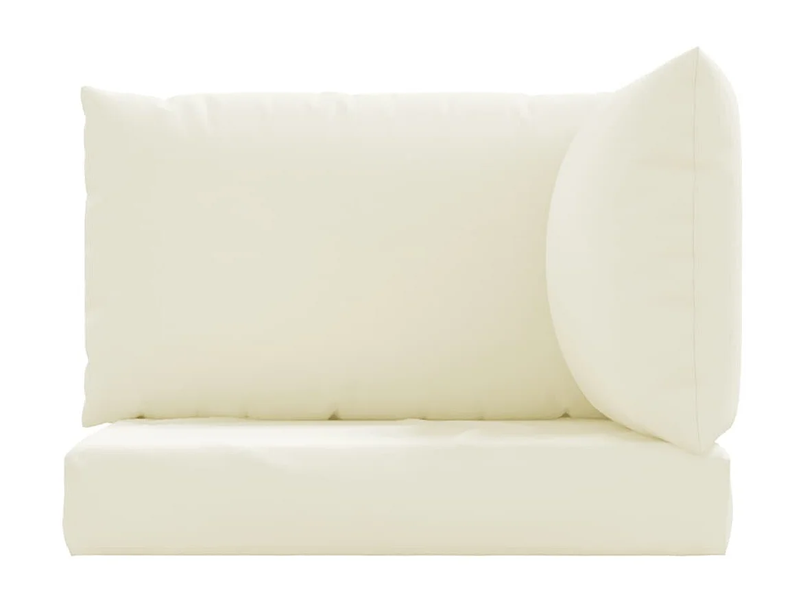 Almofadões p/ paletes 3 pcs tecido oxford branco nata