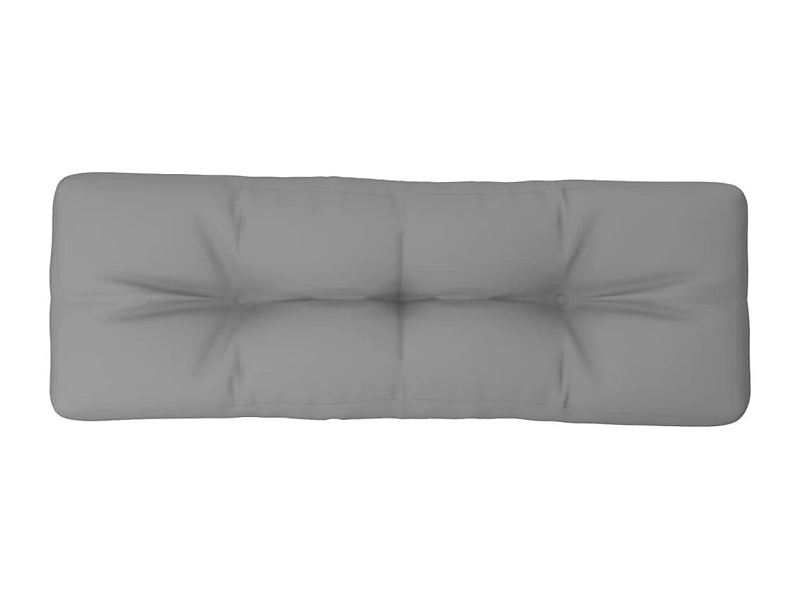 Palletkussen 120x40x12 cm stof grijs