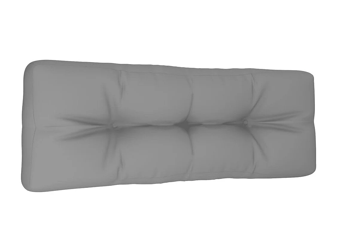 Palletkussen 120x40x12 cm stof grijs