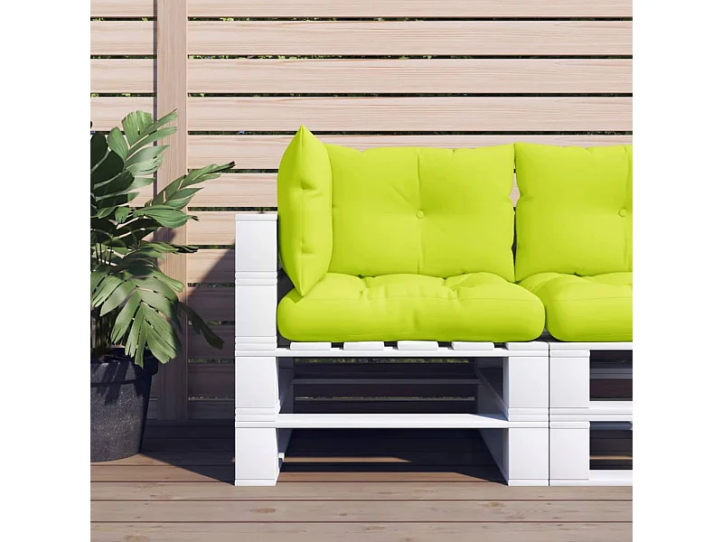 Cuscini per Pallet 3 pz Verde Intenso in Tessuto