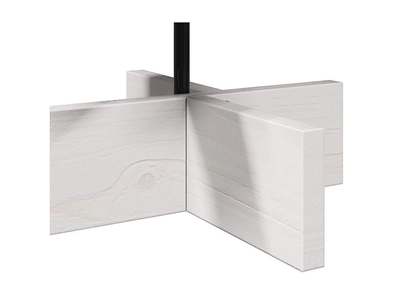 Arbre de Noël en bois pour décoration blanc 60 cm pin massif