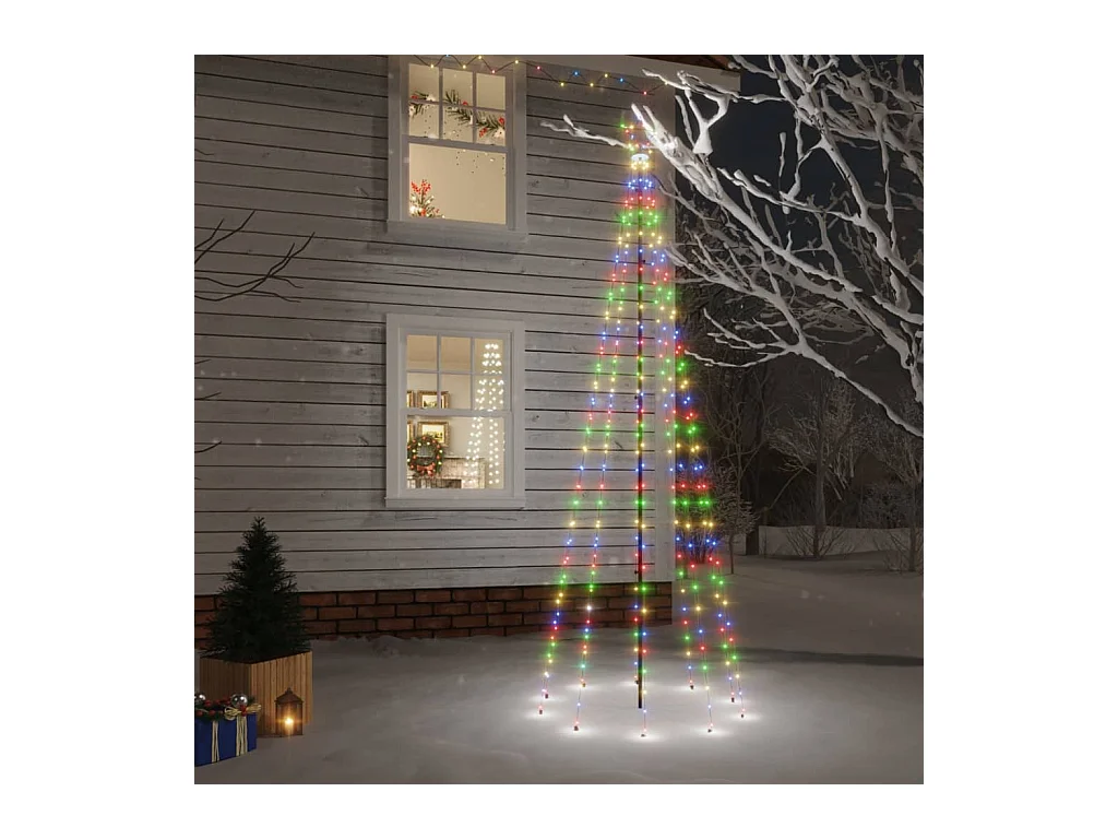 Árbol de Navidad con estaca de colores 310 LED 300 cm