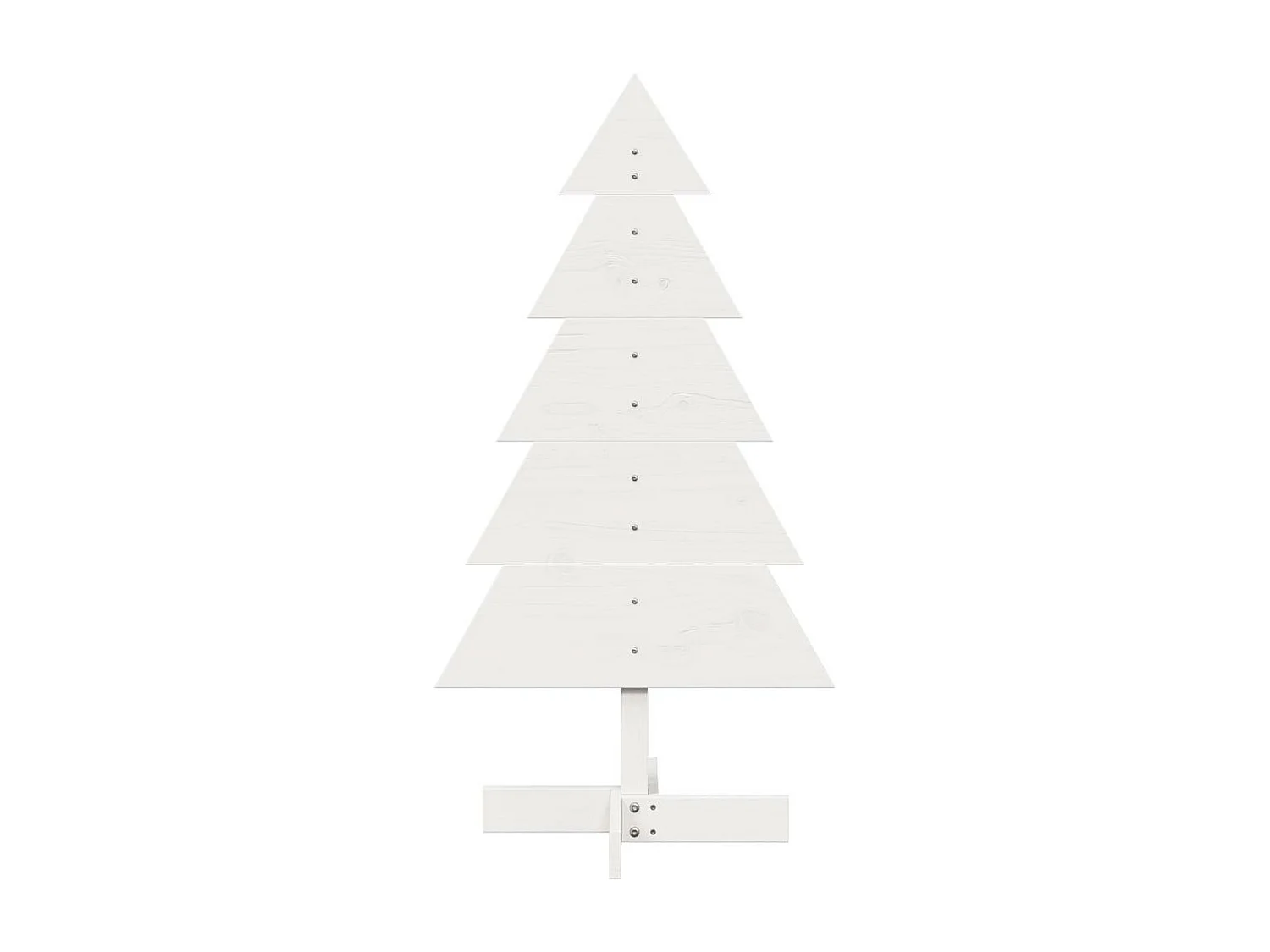 Arbre de Noël en bois pour décoration blanc 100 cm pin massif