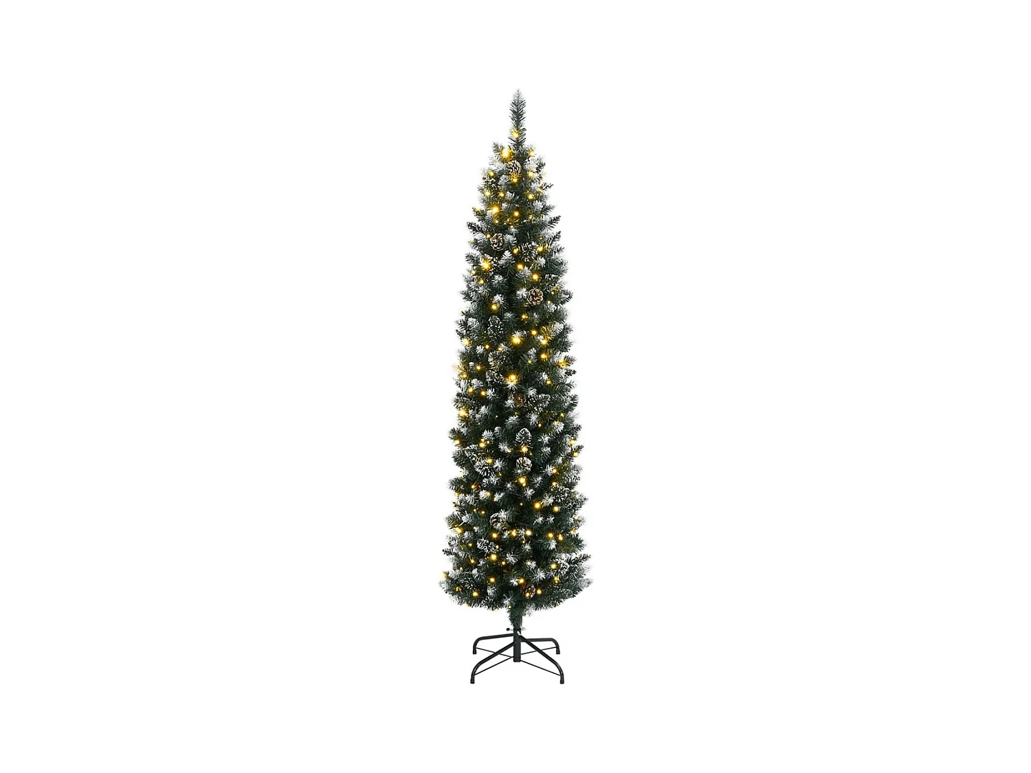 Albero di Natale artificiale slim 150 LED 120 cm