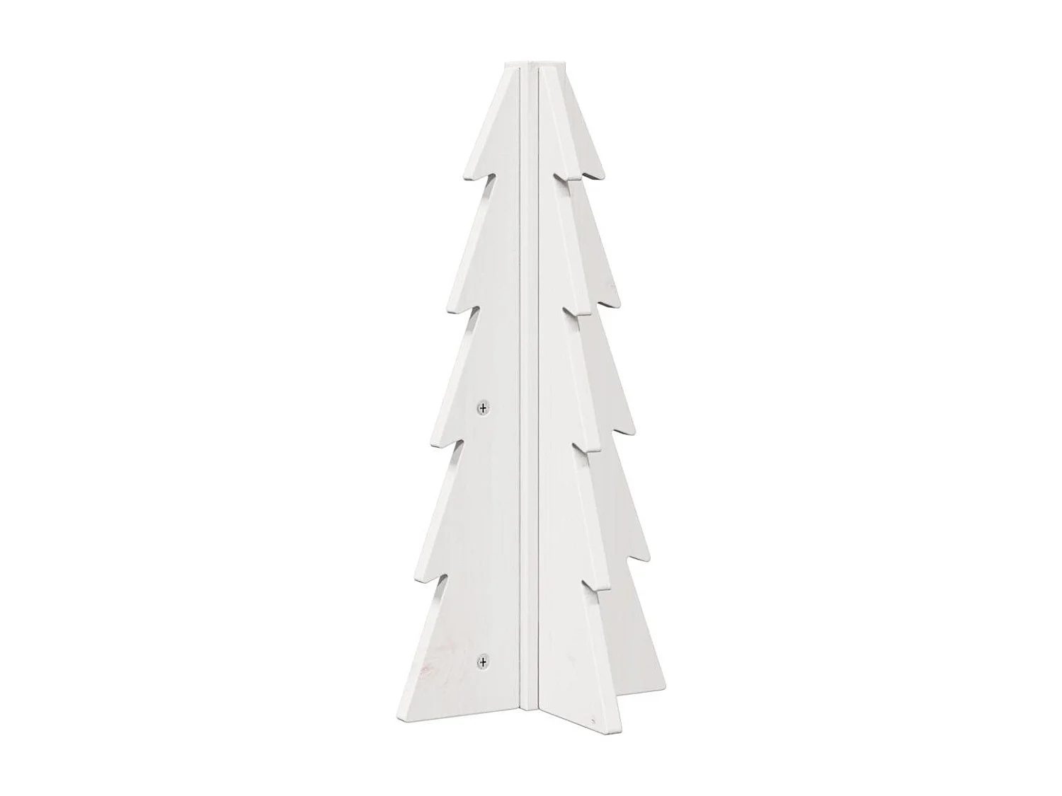 Arbre de Noël en bois pour décoration blanc 49 cm pin massif