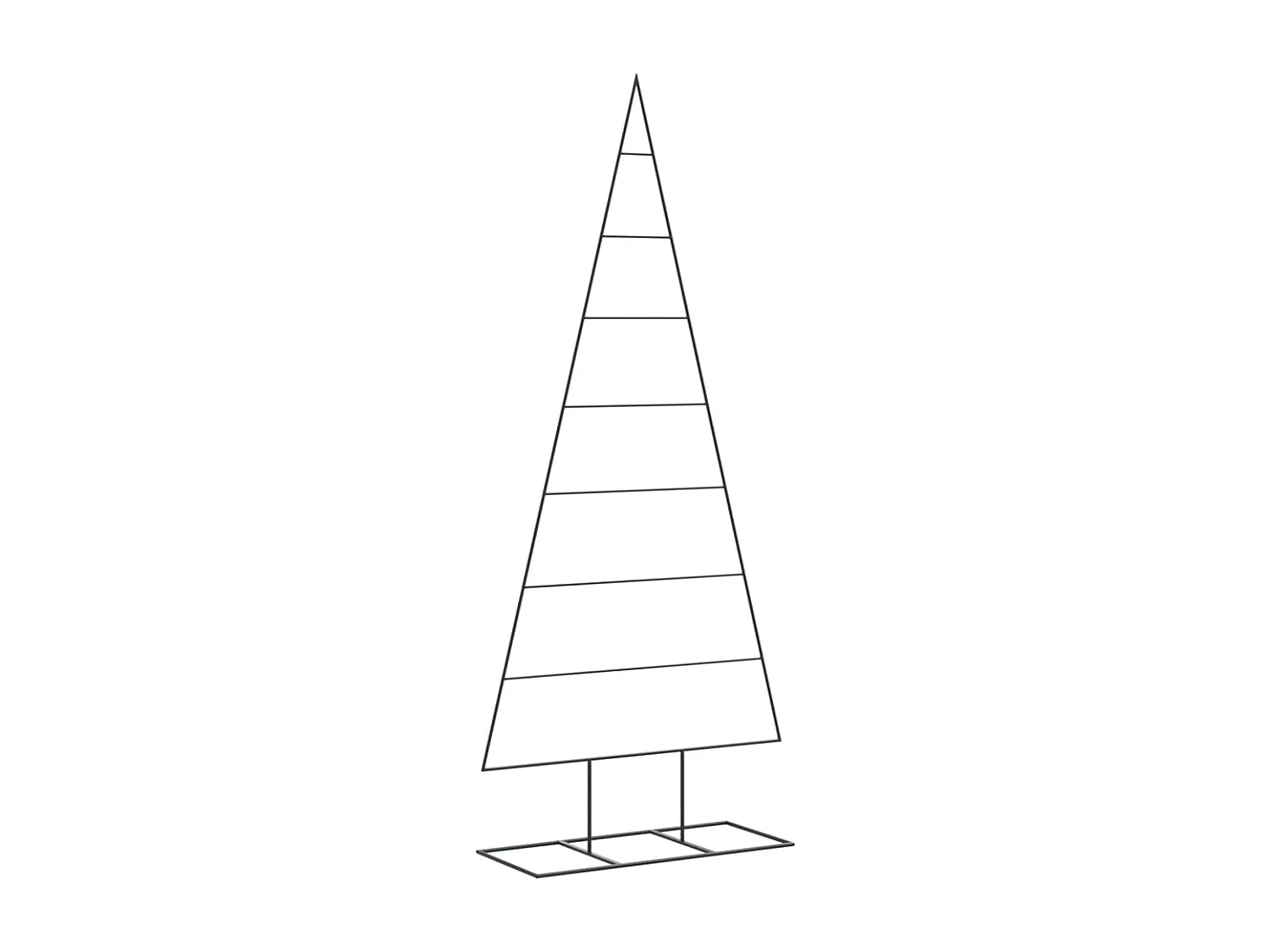 Albero di Natale in metallo per decorazione nero 180 cm
