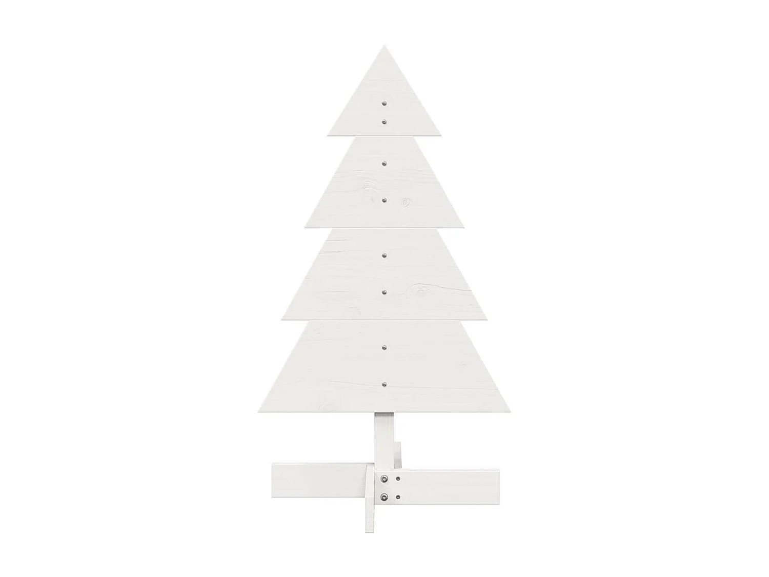 Arbre de Noël en bois pour décoration blanc 80 cm pin massif