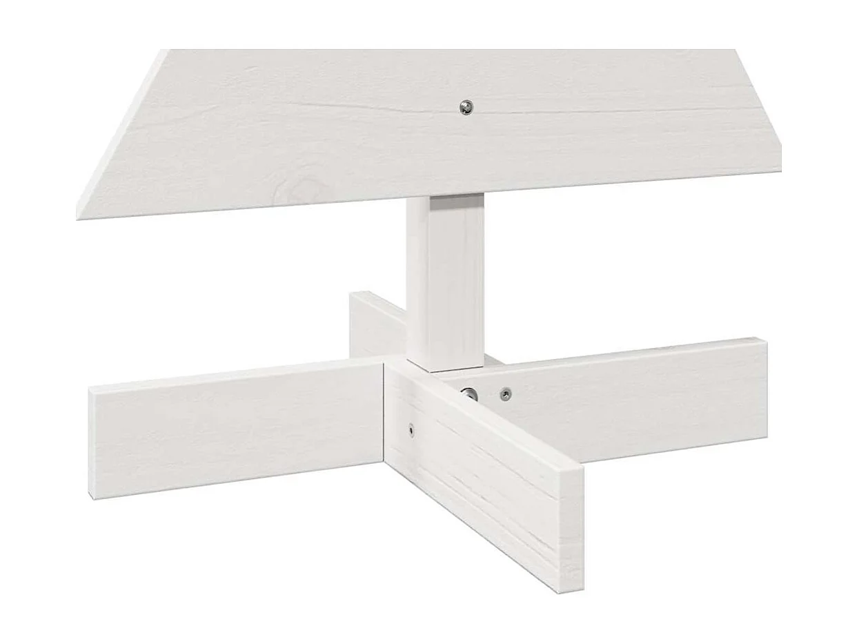 Arbre de Noël en bois pour décoration blanc 80 cm pin massif