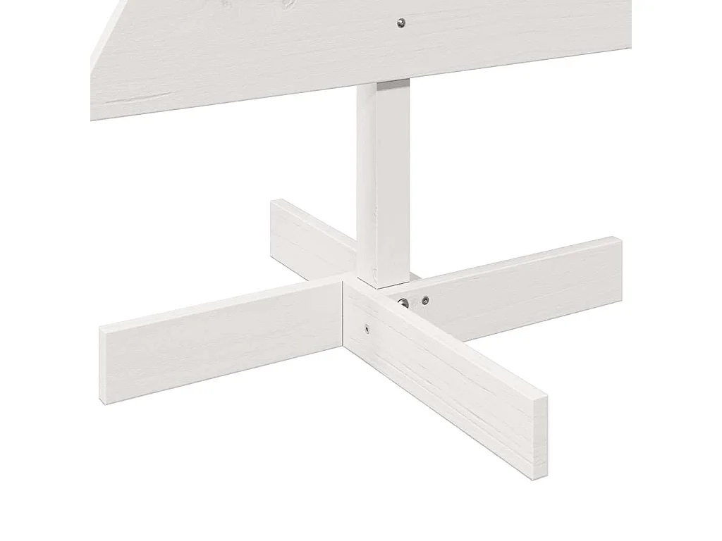 Albero di Natale in legno per decorazione bianco pino massiccio 120 cm