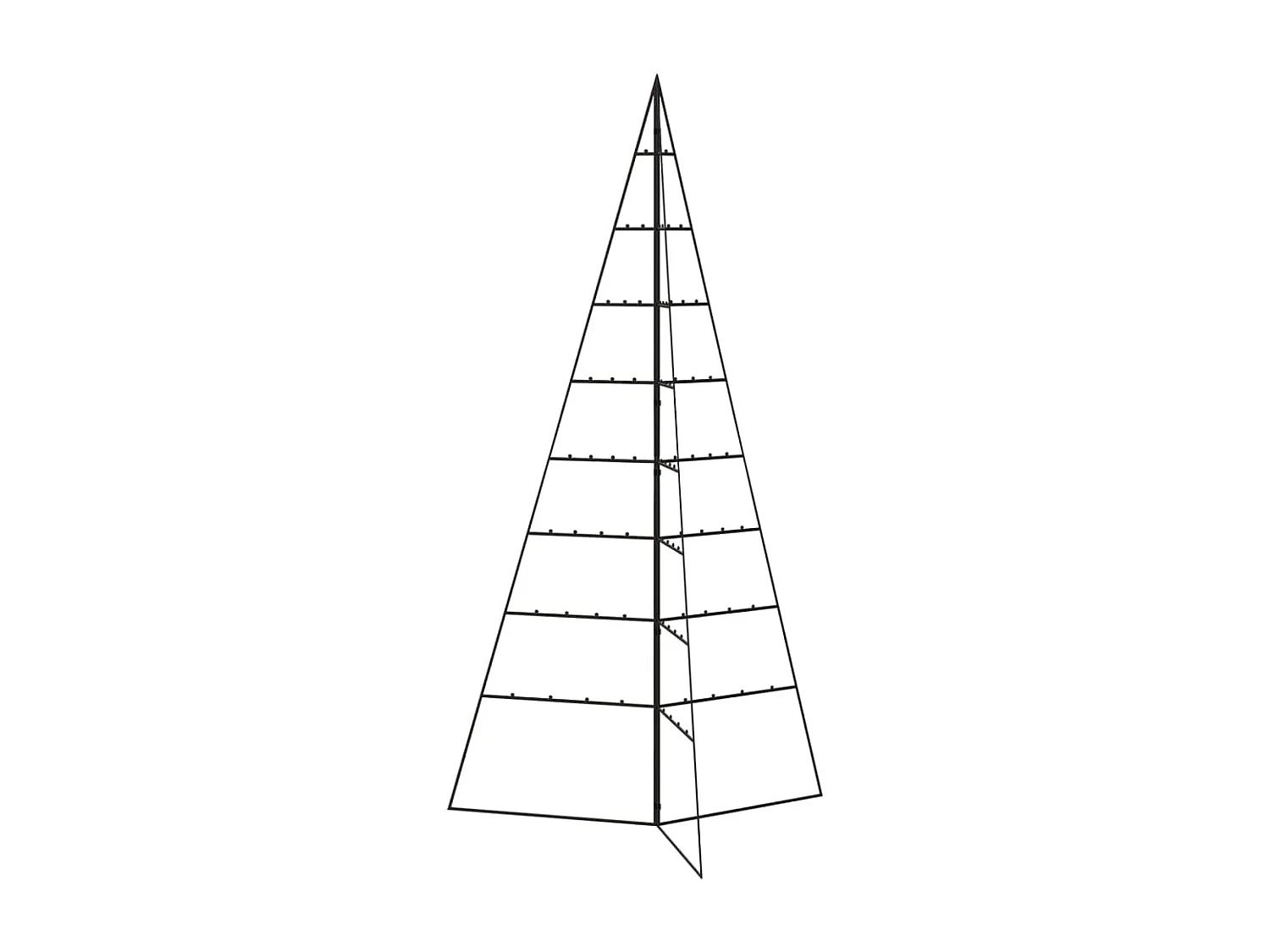 Metall-Weihnachtsbaum zur Dekoration schwarz 180 cm