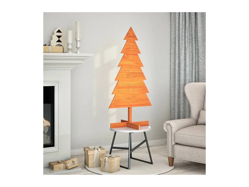 Arbre de Noël en bois pour décoration 120 cm bois de pin massif
