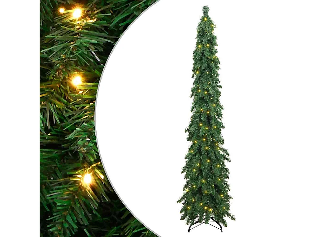 Albero di Natale artificiale preilluminato con 130 LED 210 cm