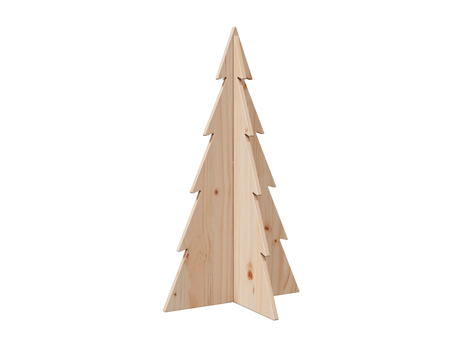 Albero di Natale in legno per decorazione 80 cm in legno di pino massiccio