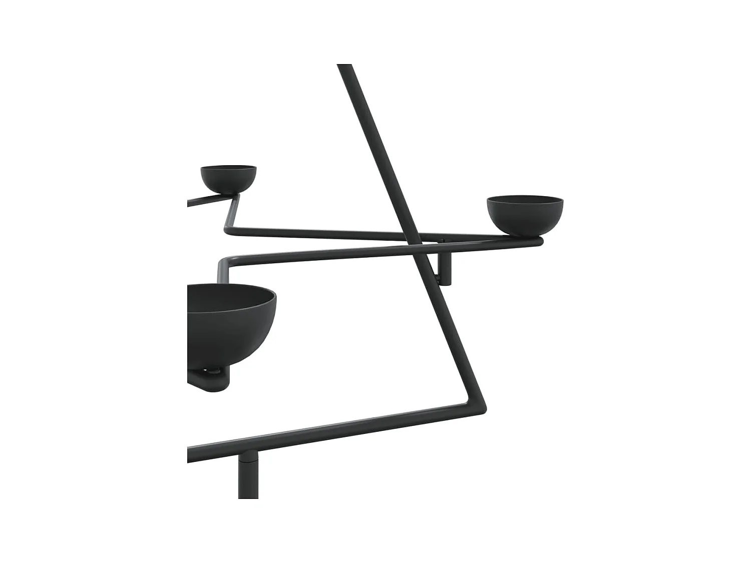 Metalen kerstboom ter decoratie zwart 75 cm