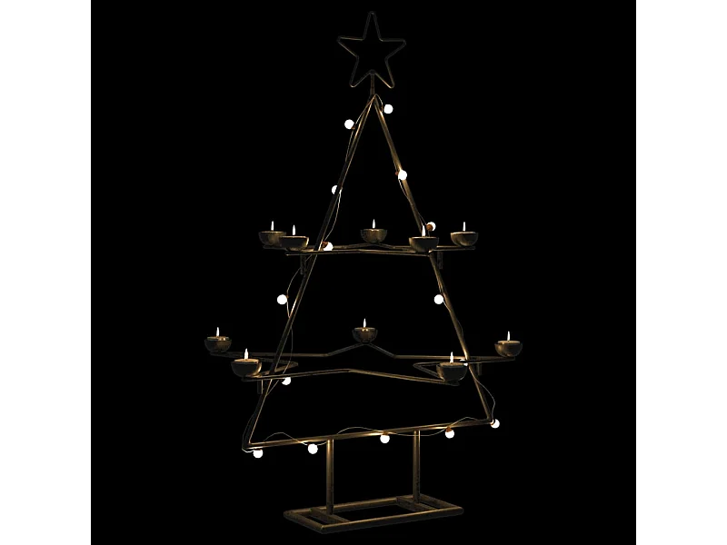 Metall-Weihnachtsbaum zur Dekoration schwarz 75 cm