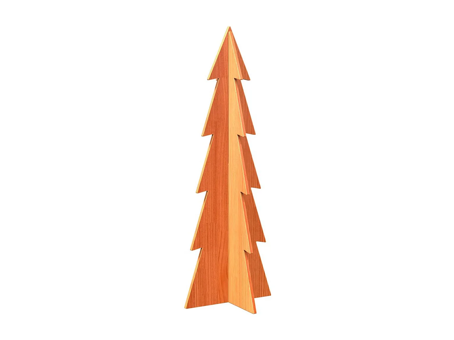 Albero di Natale in legno per decorazione 112 cm in legno di pino massiccio