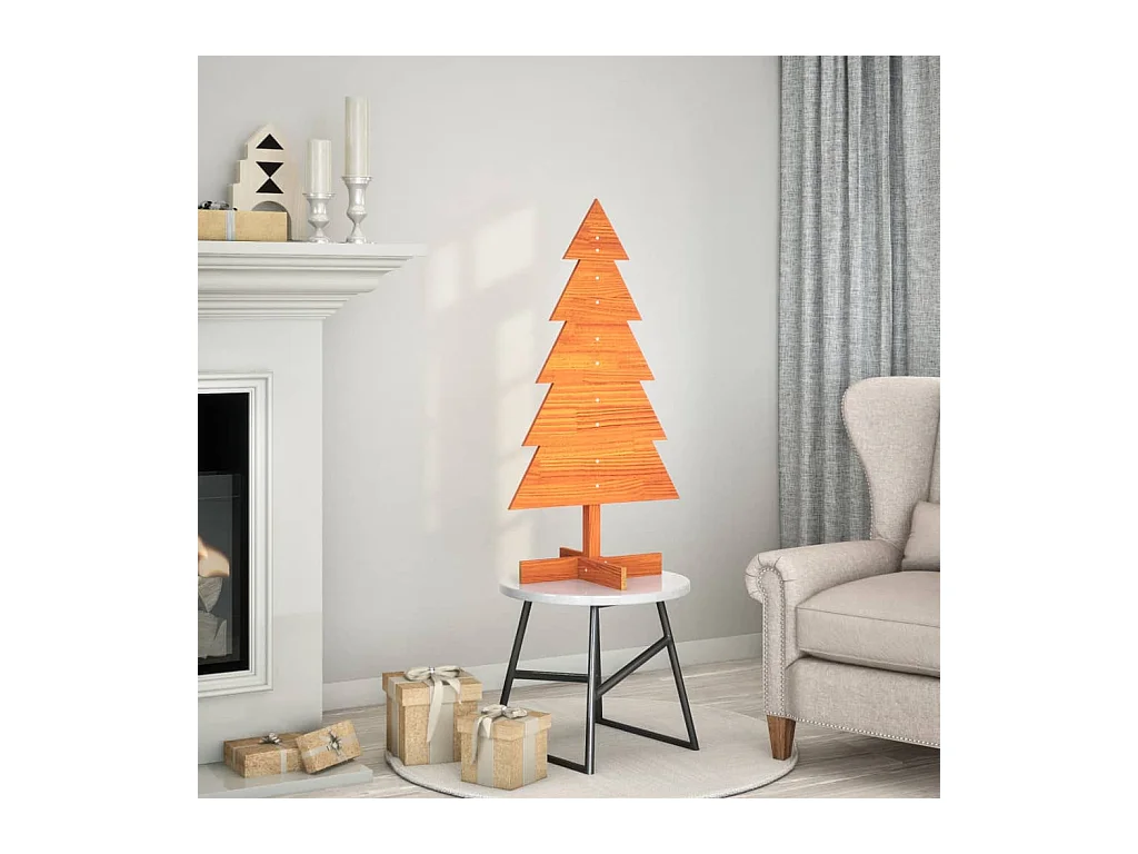 Arbre de Noël en bois pour décoration 100 cm bois de pin massif