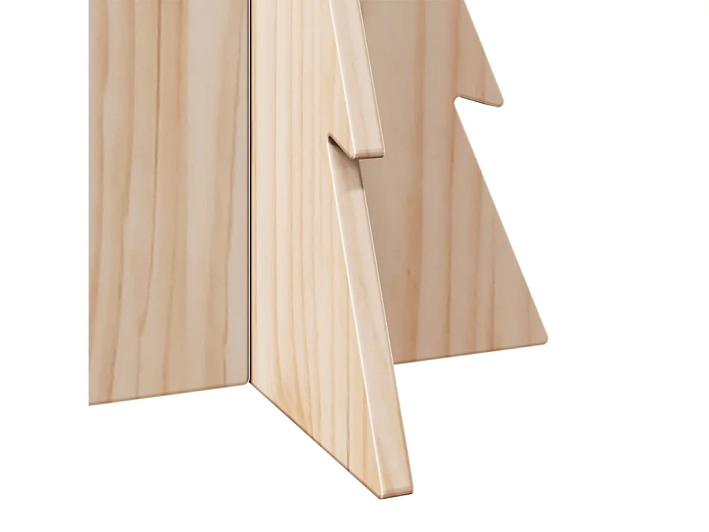 Árvore de Natal de madeira para decoração em madeira maciça de pinho 59,5 cm