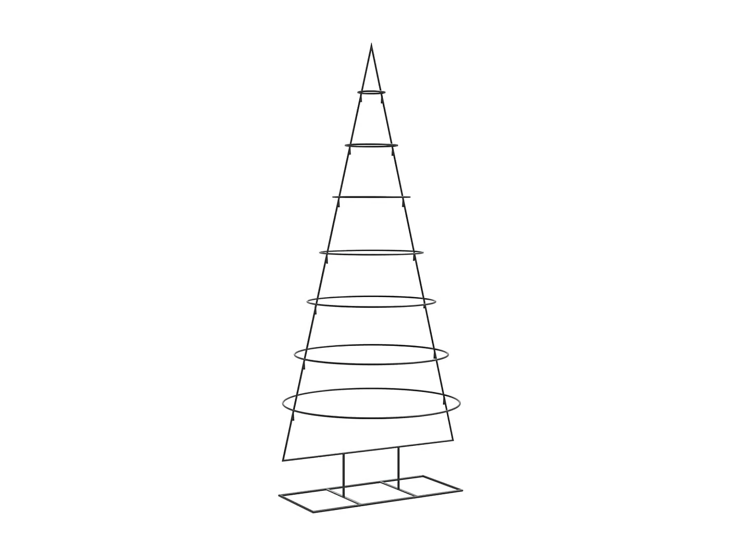 Albero di Natale in metallo per decorazione nero 180 cm