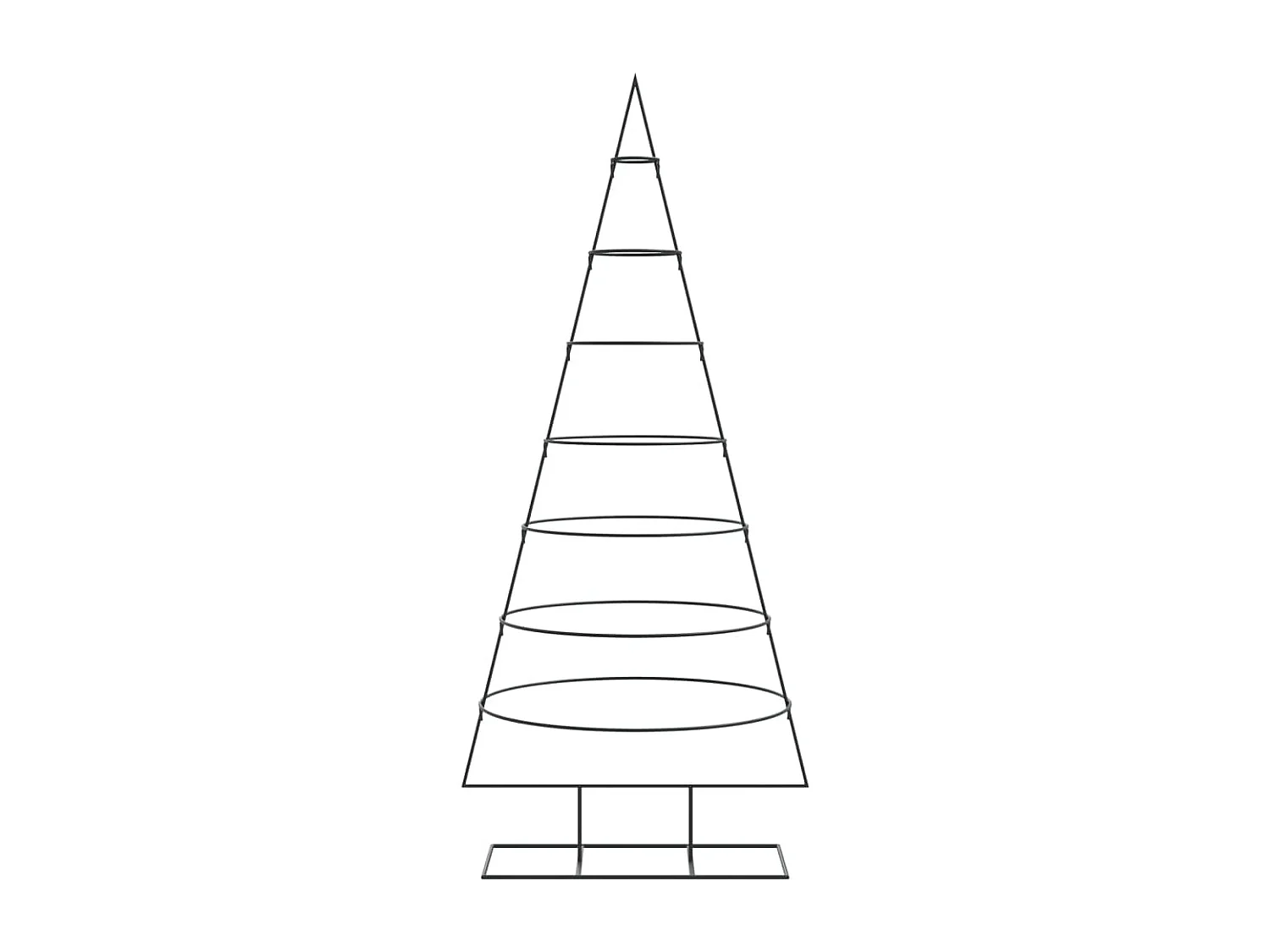 Albero di Natale in metallo per decorazione nero 180 cm