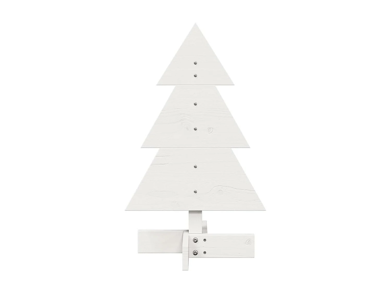 Weihnachtsbaum aus Holz zur weißen Dekoration, 60 cm, massive Kiefer