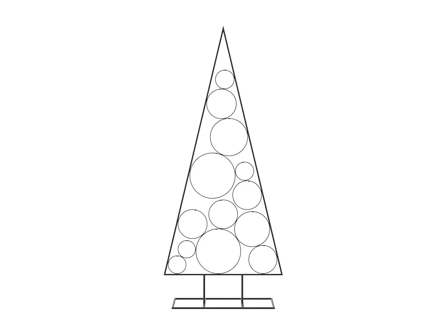 Arbre de Noël en métal pour décoration noir 150 cm