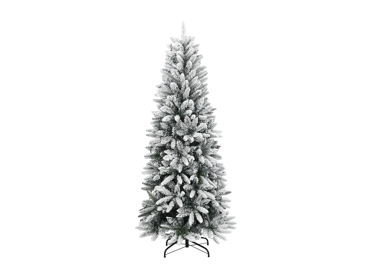 Árvore de Natal artificial 300 LEDs e neve flocada 180 cm