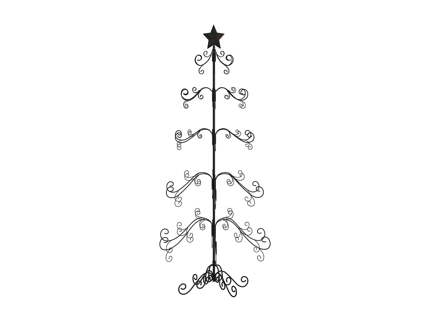 Weihnachtsbaum aus Metall zur Dekoration schwarz 150 cm